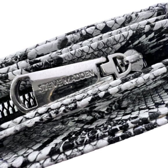 Steve‎ Madden Snake Print Crossbody Organizer Bag Faux Leather Designer Travel - Picture 12 of 16